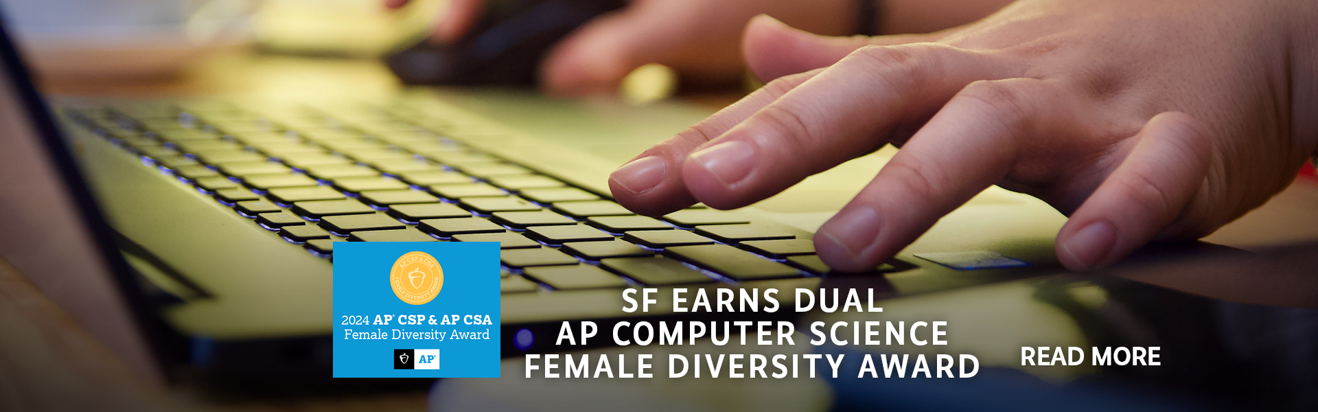 SF Earns Dual AP Computer Science Female Diversity Award.  St. Francis Catholic High School Sacramento, CA