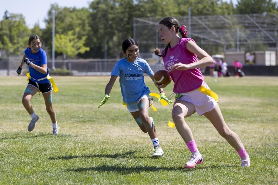 Flag Football. St. Francis Catholic High School Sacramento, CA