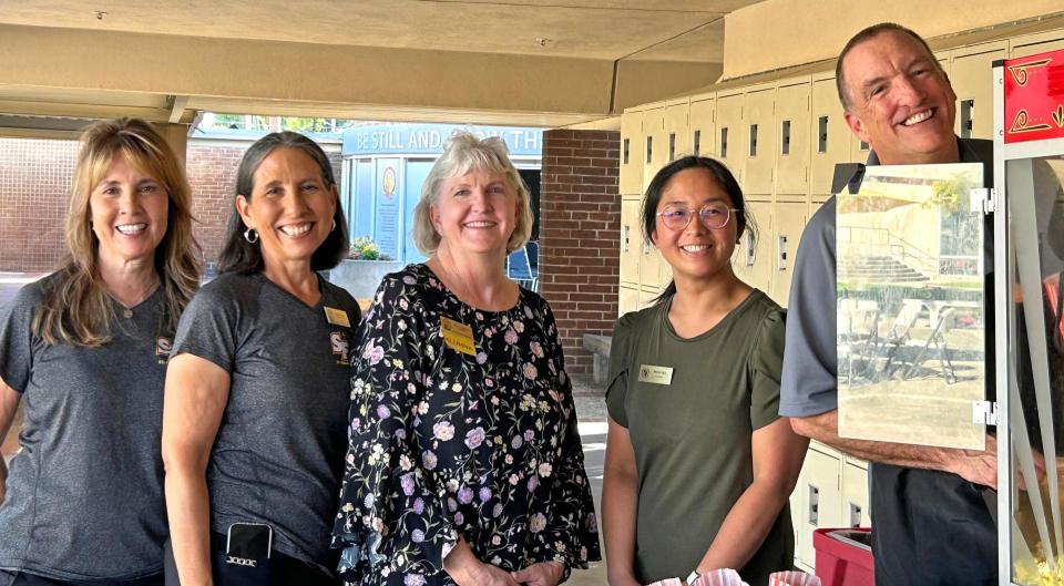 Counselors Naomi Lee, Debbie Austin, Nora Anderson, Wendy Mok , & Joe Poggi. St. Francis Catholic High School Sacramento, CA.