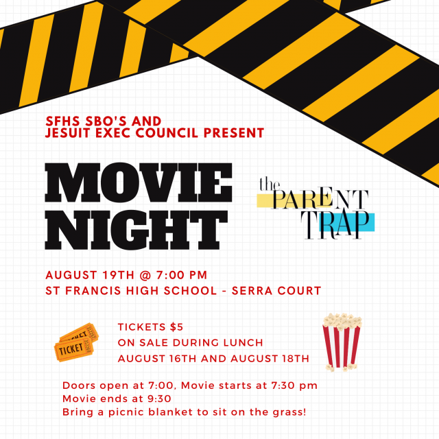 SFHS Movie Night: August 19th @ 7:00 pm