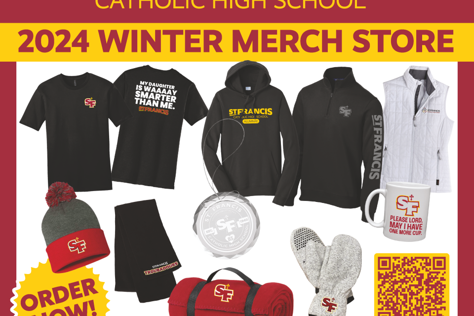 Winter Merch Store. St. Francis Catholic High School Sacramento, CA