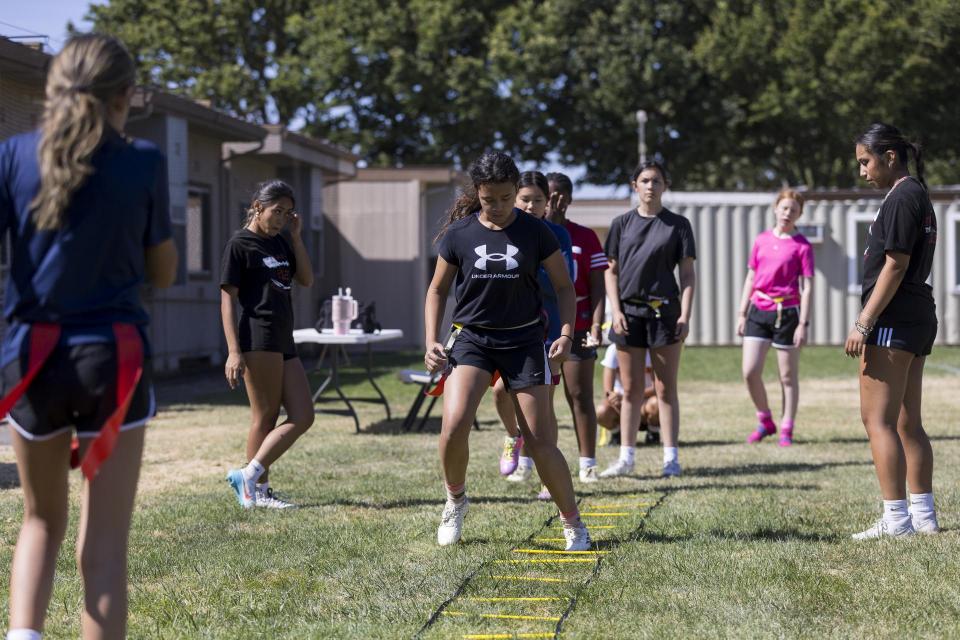 Flag Football. St. Francis Catholic High School Sacramento, CA