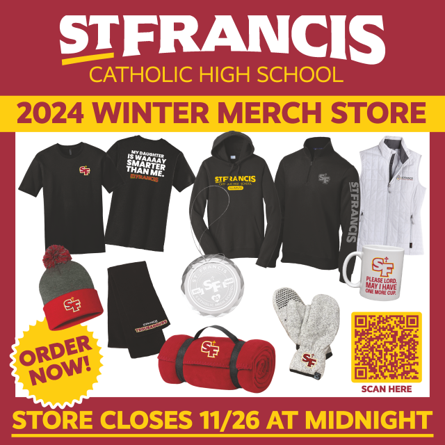 Winter Merch Store. St. Francis Catholic High School Sacramento, CA